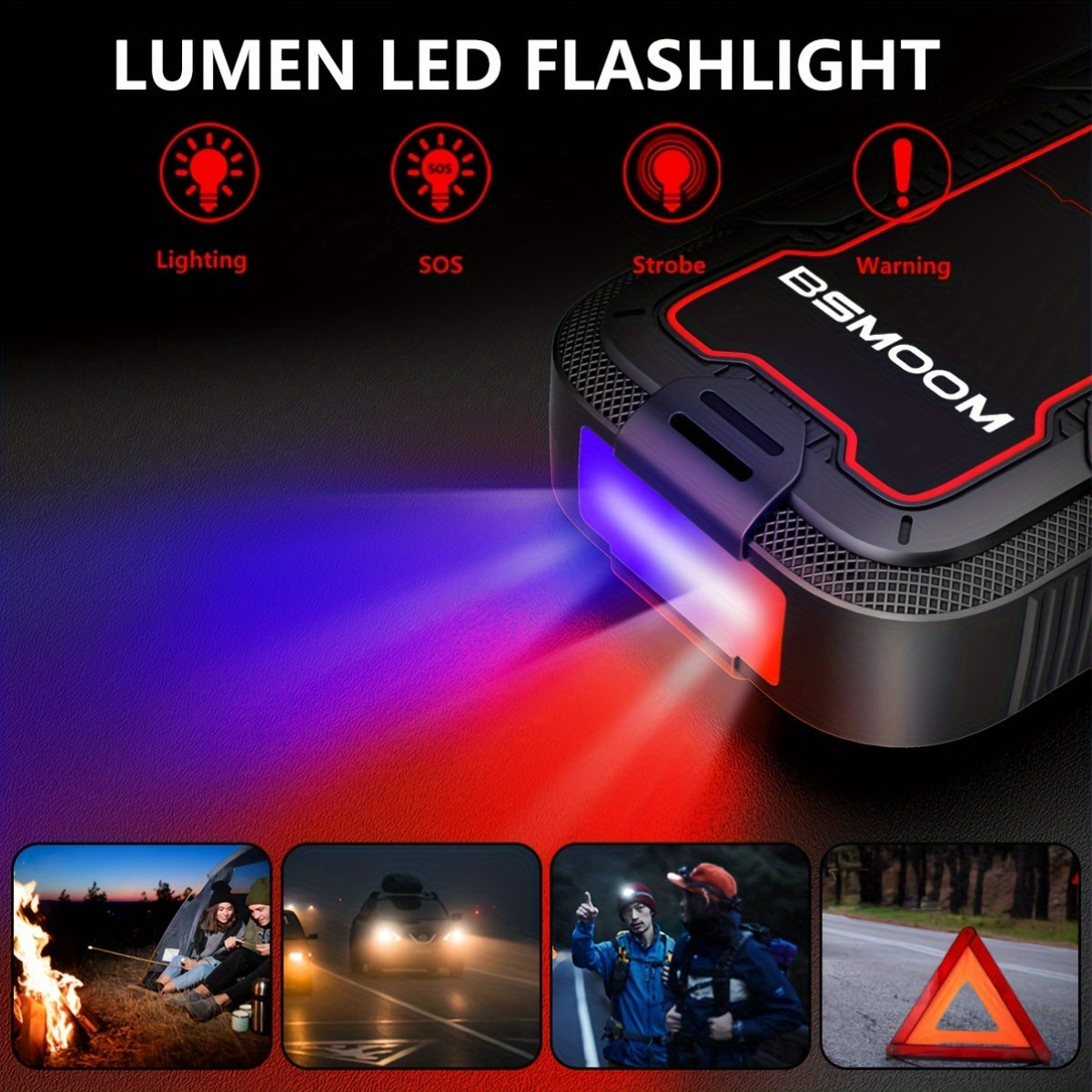 Arrancador de Baterías 12V 6000A con Pantalla LCD y Luz LED – Power Bank para Motores de Gas y Diésel