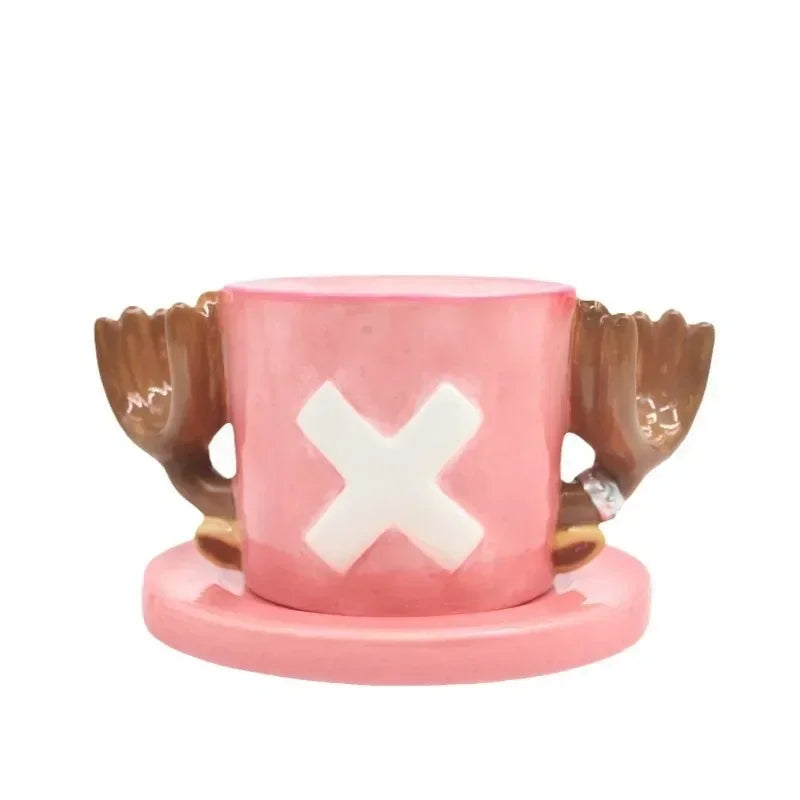 Taza con platillo One Piece – Regalo perfecto para fans de anime