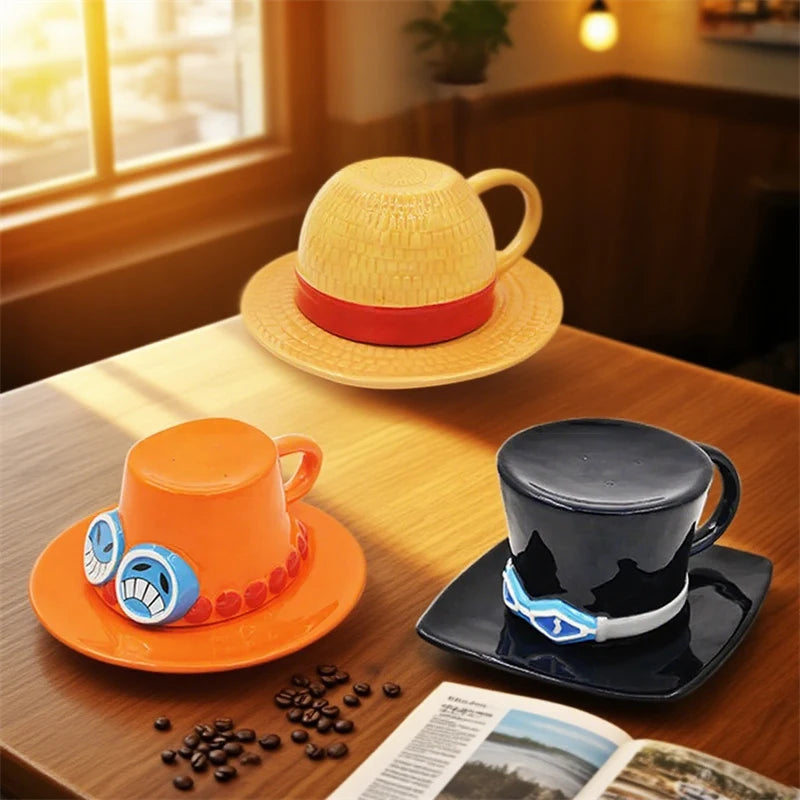 Taza con platillo One Piece – Regalo perfecto para fans de anime