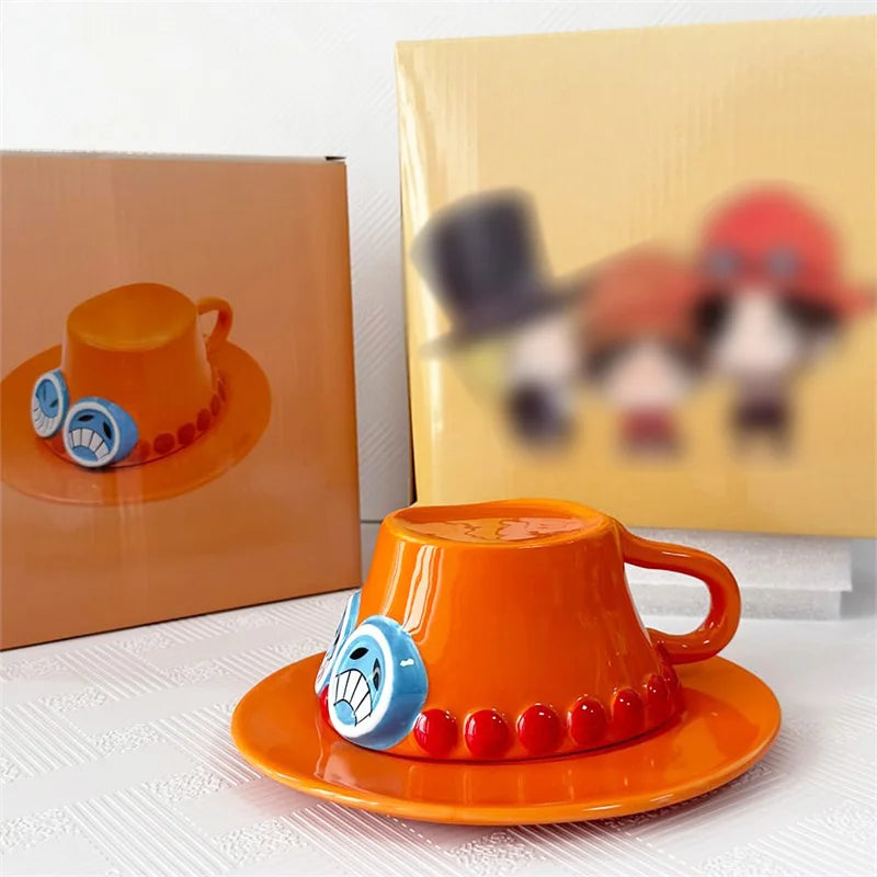 Taza con platillo One Piece – Regalo perfecto para fans de anime