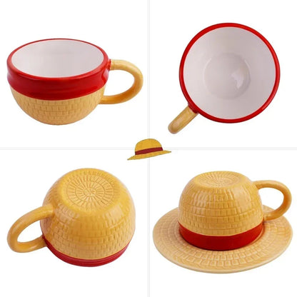 Taza con platillo One Piece – Regalo perfecto para fans de anime