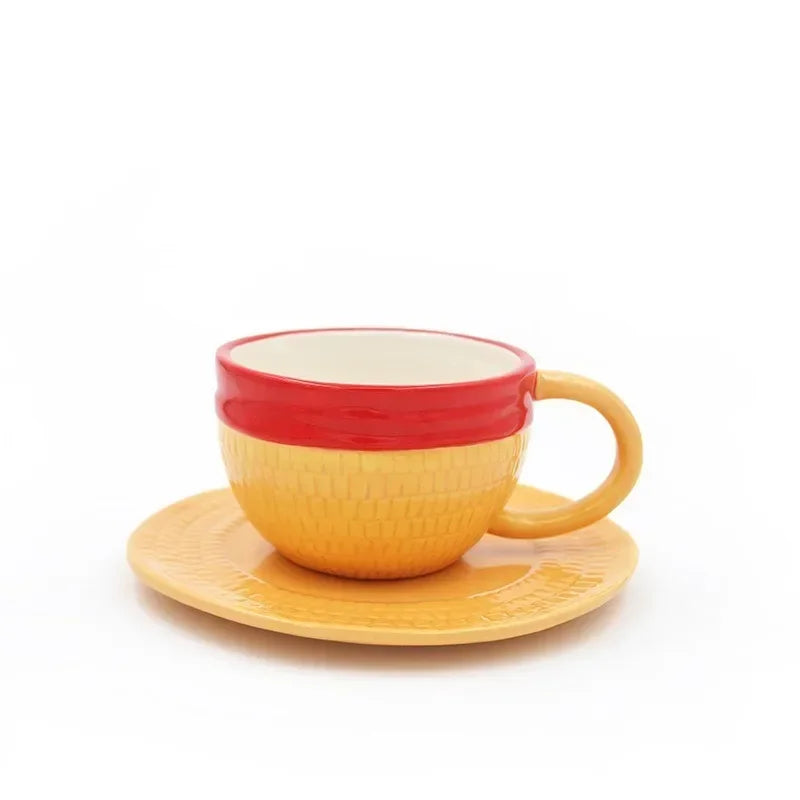 Taza con platillo One Piece – Regalo perfecto para fans de anime